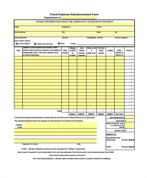 employee expense claim form excel templates
