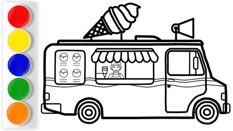 ice cream truck coloring page      info