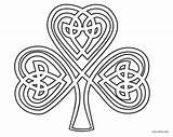 Coloring Shamrock Trinity Pages Celtic Printable Adult Book Knot Mandala Cool2bkids Kids sketch template