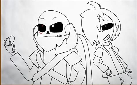 Cross Sans E Cross Chara Desenho Cross Sans And Cross