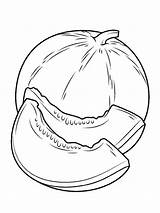 Coloring Pages Melon Fruits Recommended sketch template