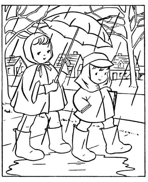 rainy day coloring pages  kids coloring home