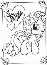 Coloring Belle Sweetie Pony Little Pages Cartoon Getcolorings Getdrawings Bubakids sketch template