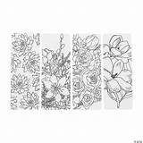 Bookmarks Coloring Floral Creative Color Adult Orientaltrading Supplies sketch template