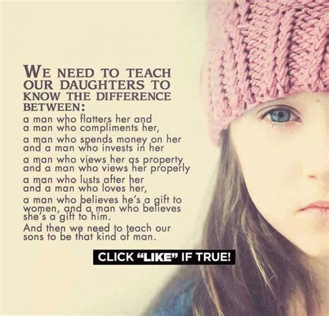 we need to teach our daughters to know the difference between a man