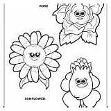 Daisy Flower Puppet Printable Color sketch template