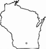 Wisconsin Outline State Coloring Pages Map Usa States Cliparts Borders Template sketch template