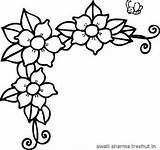 Coloring Pages Flower Border Flowers Easy Colouring Drawing Frame Printable Borders Treehut Clip Star Designs Floral Set Printables Clipartbest Clipart sketch template