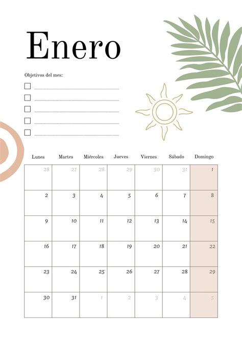plantilla calendario mensual  boho minimalista nude templates  canva business cards