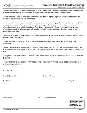 employee credit card agreement template word form fill   sign