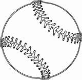 Baseball Transparent Clipart Clip Outline Vector Softball Thick Cliparts Line Baseballs Boarder Lace Library Player Silhouette Stitching Clker Clipground Arts sketch template