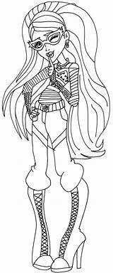 Monster Ghoulia Yelps Creepers Coloriage Clawdeen Cleo Dessin sketch template