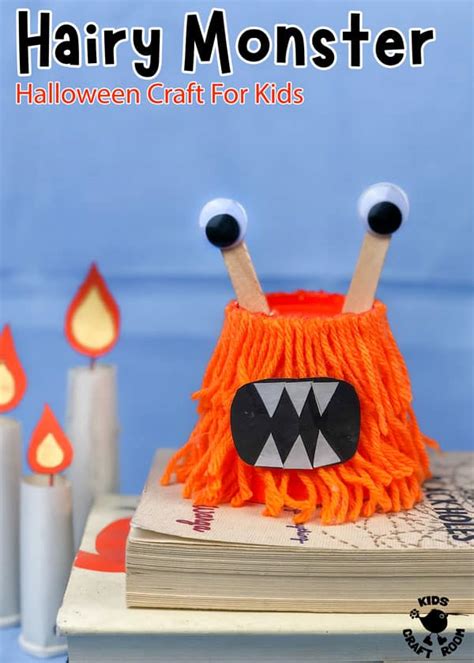 paper cup hairy monster craft kids craft room