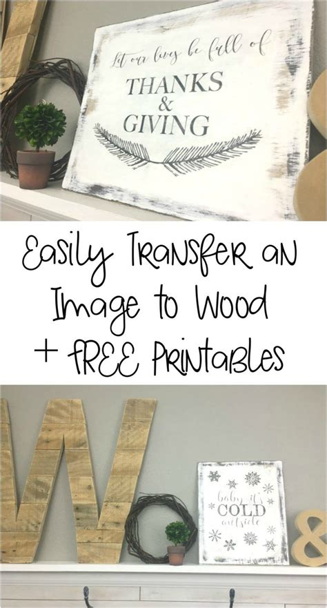 easily transfer  image  wood   printables transfer