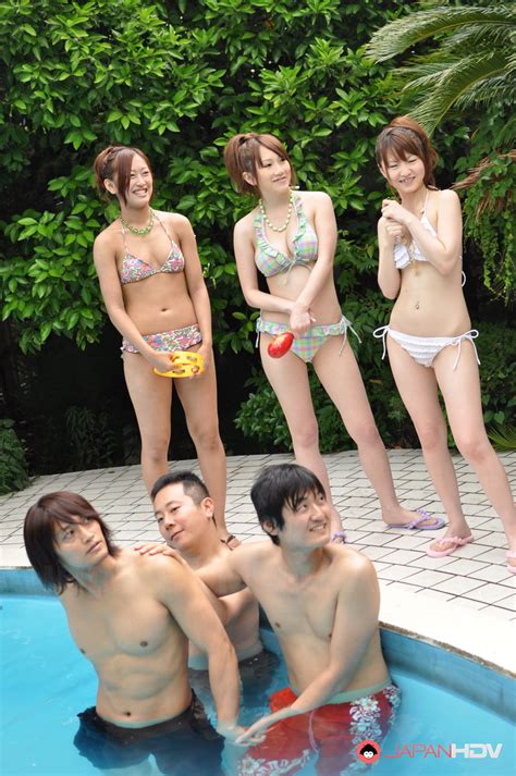 amazing and sexy japanese pool party