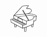 Piano Coloring Para Colorear Coloringcrew Opened Grand Choose Board sketch template