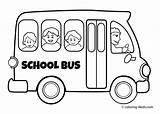 Bus Coloring School Kids Pages Printable Transportation Drawing Clipart Sheets Preschool Kindergarten Choose Board sketch template