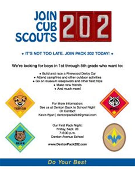 cub scout recruitment flyer template cub scout pack  pinterest