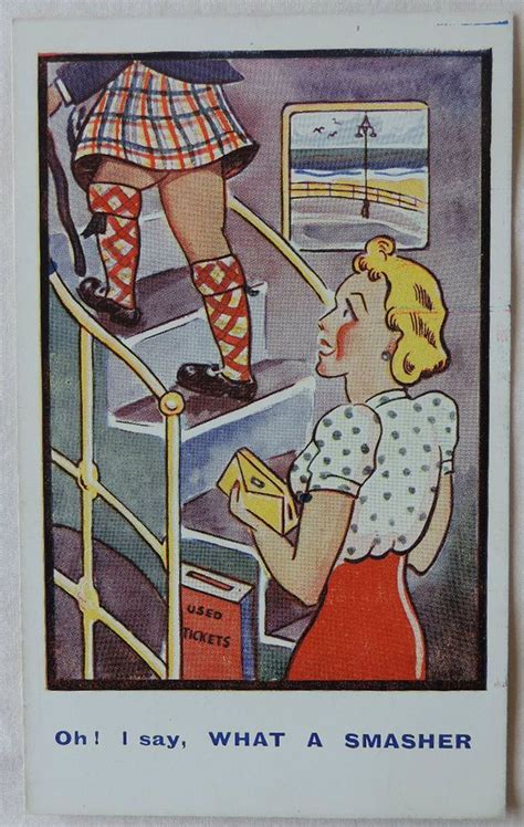 Vintage Kilt Cartoons Vintage 1930s Comic Saucy Cartoon Postcard