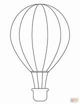 Coloring Air Balloon Hot Printable Pages Simple Pdf Print sketch template