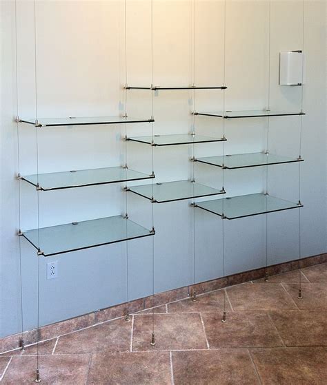 collection  suspended glass shelving