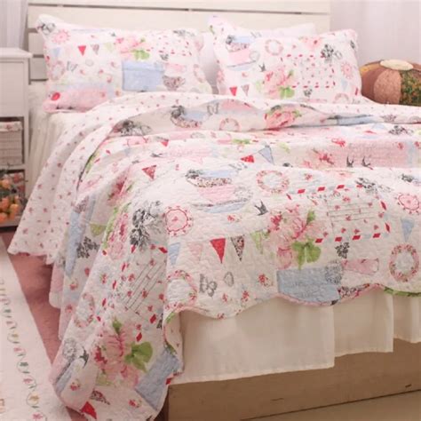 winlife luxurious romantic floral summer quilt fairy girls comforter bedding set  bedding sets
