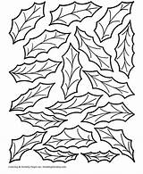 Holly Leaves Christmas Coloring Pages Activity Cut Leaf Drawing Printable Sheet Wreath Outs Colouring Cliparts Color Sheets Holiday Print Good sketch template