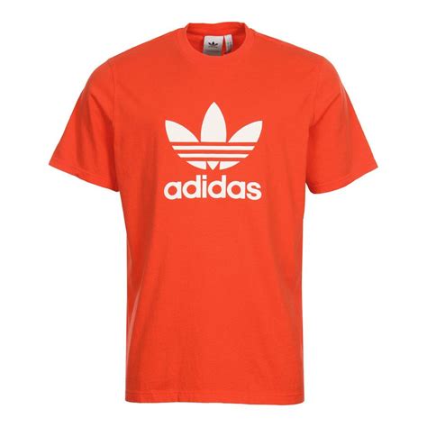 adidas cotton  shirt  bright red red  men save  lyst