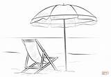 Beach Coloring Chair Drawing Umbrella Pages Deck Chairs Printable Color Scene Draw Drawings Kids Adirondack Lena London Supercoloring Scenes Easy sketch template