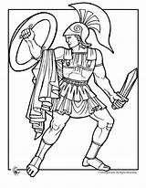 Coloring Mythology Achilles Goddesses Myths Solider Woojr Mitologia Greca sketch template