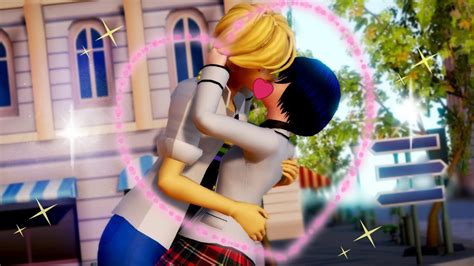 [miraculous ladybug] adrien and kagami kiss animation youtube