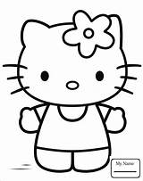 Hello Kitty Coloring Pages Cartoon Getcolorings Cute sketch template