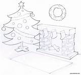 Coloring Christmas Pages Spanish Library Clipart Arvore Natal Desenhos sketch template