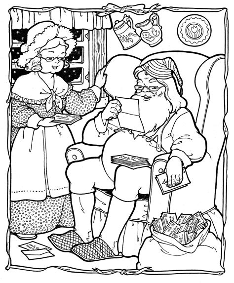 kids printable santa coloring page christmas  graphics fairy