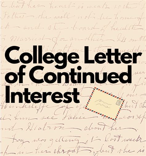 letter  continued interest  college vibrant guide