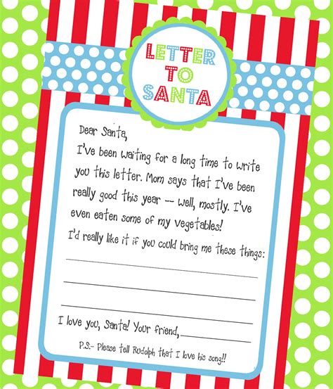 amandas parties   freebie letter  santa printable