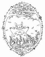 Totoro Ghibli Neighbor Getdrawings Ausmalbilder Ausmalen Coloringpagesfortoddlers Adult sketch template