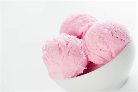 pink ice cream  copy space stock photo image  refreshing fresh