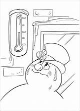 Frosty Snowman Coloring Pages Printable Melting Kids sketch template