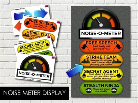 noise meter display noise  meter noise monitor classroom noise monitor teaching resources