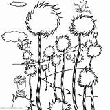Lorax Seuss Dr Truffula Swans Xcolorings 800px sketch template