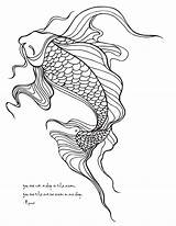Koi Coloring Fish Colouring Ocean Pages Grown Lostbumblebee Drop Sheets Printables 5x11 Choose Board Color sketch template
