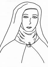 Coloring Therese St Drawing Teresa Mother Pages Little Getcolorings Getdrawings Pdf sketch template