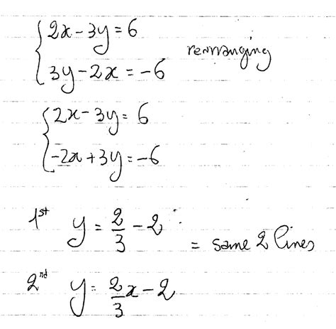 How Do You Solve The System Of Equations 2x 3y 6 And 3y 2x 6 Socratic