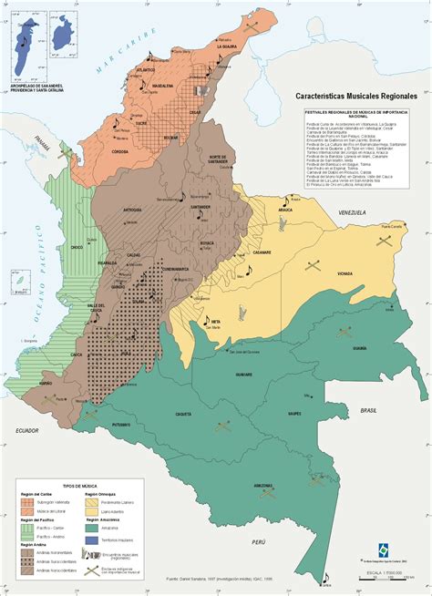 mapa de colombia por regiones