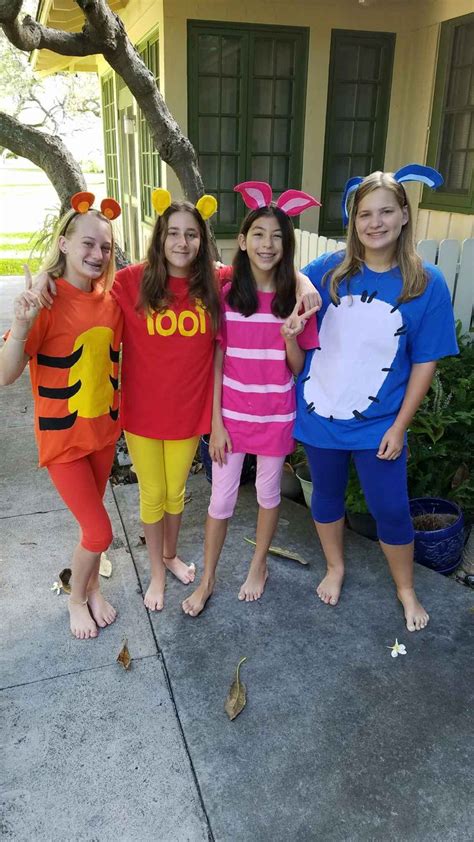 winnie  pooh group costumes  minute halloween costumes cute