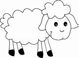 Preschool Sheep sketch template
