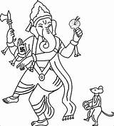 Ganpati Draw Ganesh Chaturthi Ganesha Lord Coloring Pages Holidays Comment Leave sketch template