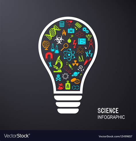 light bulb  science icons royalty  vector image