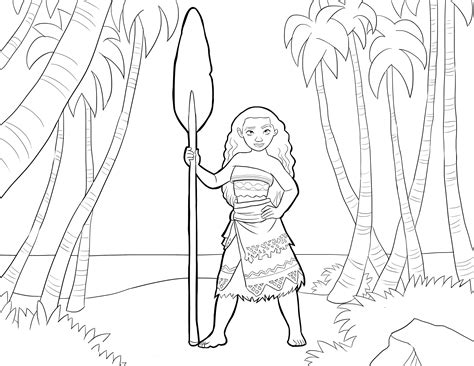 moana coloring pages    print